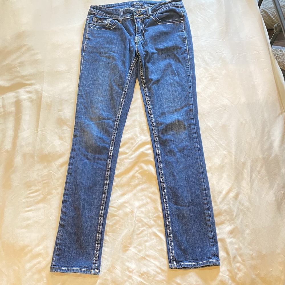 Miss Vigoss Jeans Size 6 Skinny Med‎ Wash Stretch Mid Rise EUC